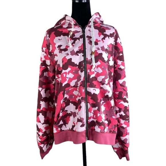 Cult of Individuality Other - cult of individuality pink camo jacket hoodie Fits Like A Large Streetwear